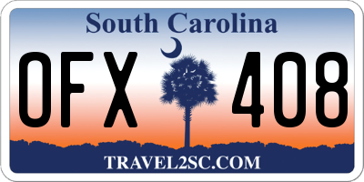 SC license plate OFX408