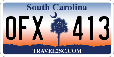 SC license plate OFX413
