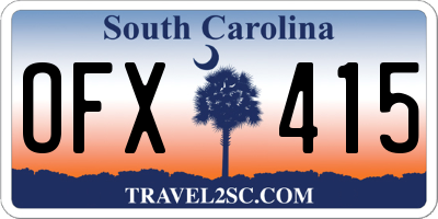 SC license plate OFX415