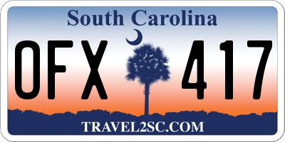 SC license plate OFX417