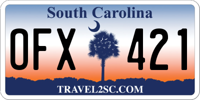 SC license plate OFX421