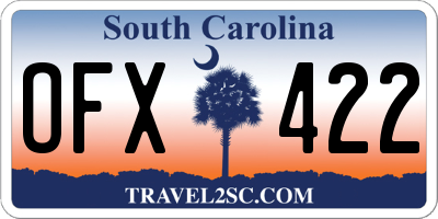 SC license plate OFX422