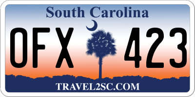 SC license plate OFX423