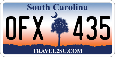 SC license plate OFX435