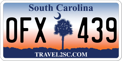 SC license plate OFX439