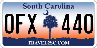 SC license plate OFX440