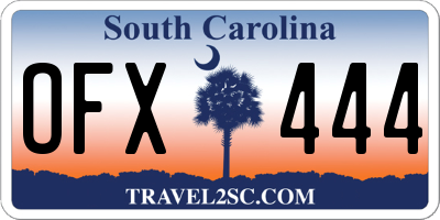 SC license plate OFX444