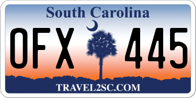 SC license plate OFX445