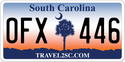 SC license plate OFX446