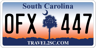 SC license plate OFX447