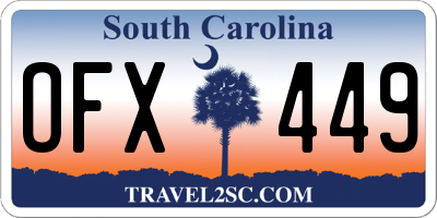 SC license plate OFX449