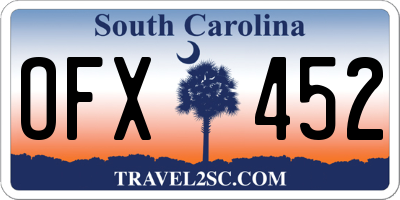 SC license plate OFX452