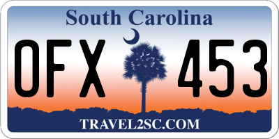 SC license plate OFX453