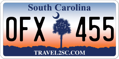 SC license plate OFX455