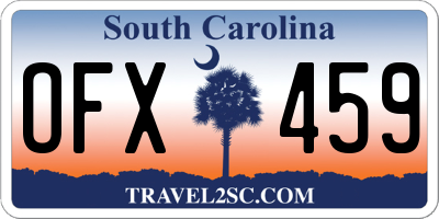 SC license plate OFX459