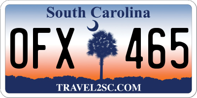 SC license plate OFX465