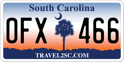 SC license plate OFX466