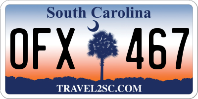 SC license plate OFX467
