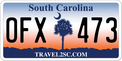 SC license plate OFX473