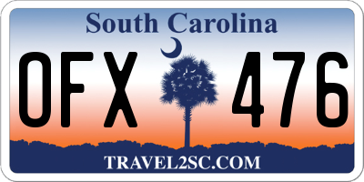 SC license plate OFX476