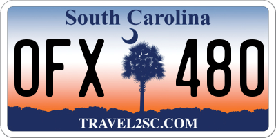 SC license plate OFX480