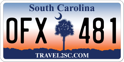 SC license plate OFX481