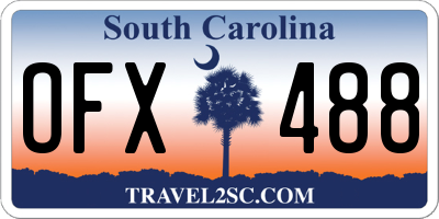 SC license plate OFX488