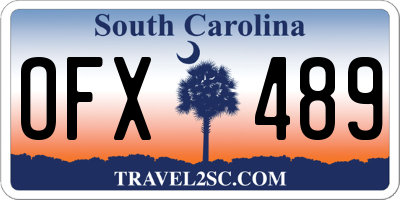 SC license plate OFX489