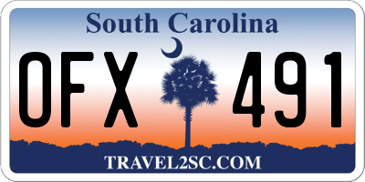SC license plate OFX491