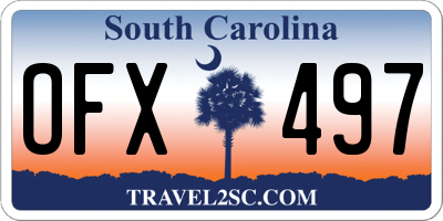 SC license plate OFX497