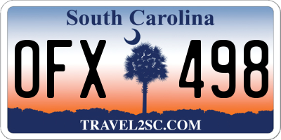 SC license plate OFX498