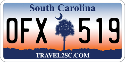 SC license plate OFX519