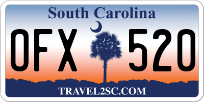 SC license plate OFX520