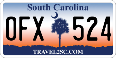 SC license plate OFX524