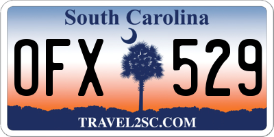 SC license plate OFX529