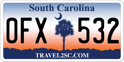 SC license plate OFX532