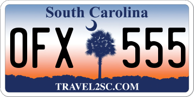 SC license plate OFX555