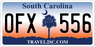 SC license plate OFX556