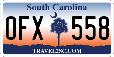 SC license plate OFX558