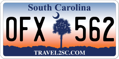 SC license plate OFX562