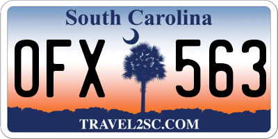 SC license plate OFX563