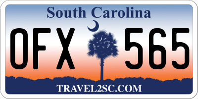 SC license plate OFX565