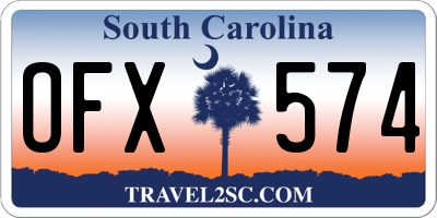 SC license plate OFX574