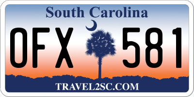 SC license plate OFX581