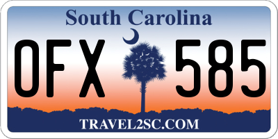 SC license plate OFX585