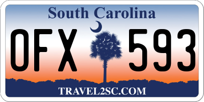 SC license plate OFX593