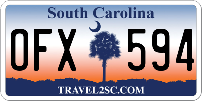 SC license plate OFX594