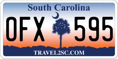 SC license plate OFX595