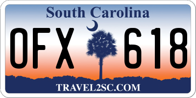 SC license plate OFX618