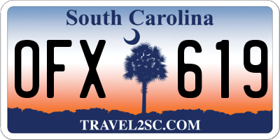 SC license plate OFX619